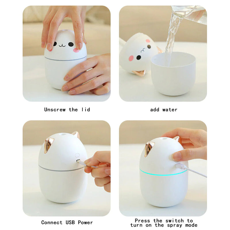 Cute Air Humidifier With Night Light