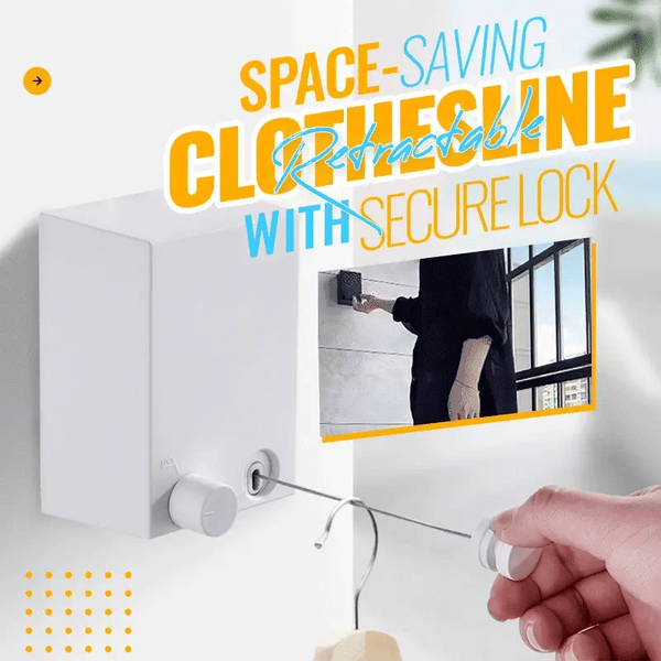Retractable Clothesline with Secure Lock