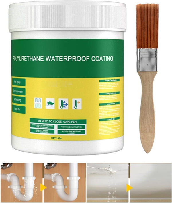 Transparent waterproof repair and sealing fluid