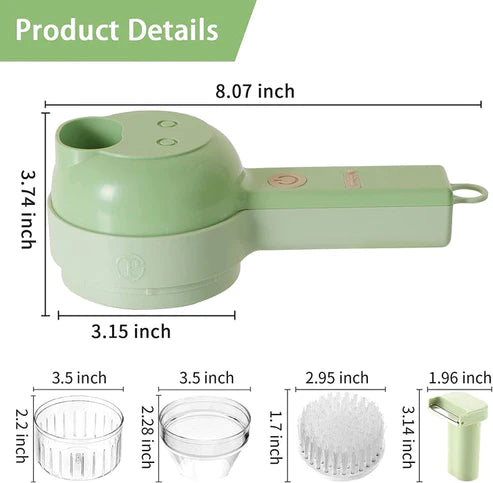 4 in 1 Handheld Electric Rechargeable Vegetable Cutter