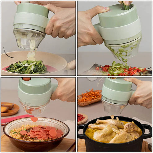 4 in 1 Handheld Electric Rechargeable Vegetable Cutter