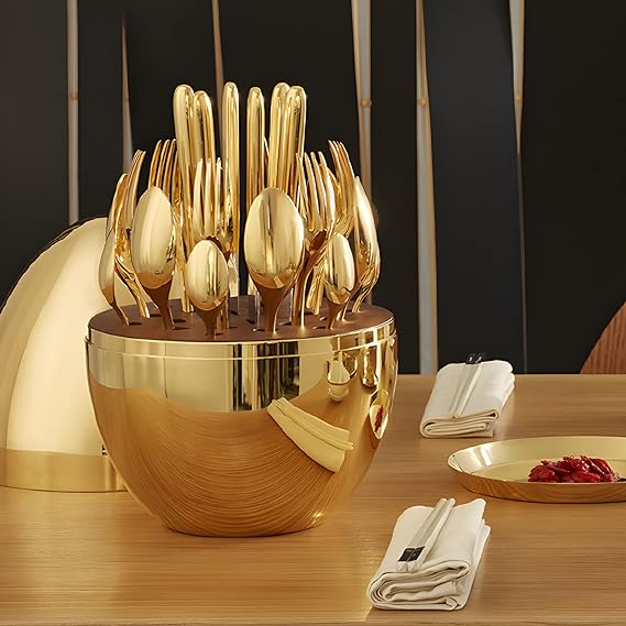 Luxury Egg-Shaped Stainless Steel Cutlery set