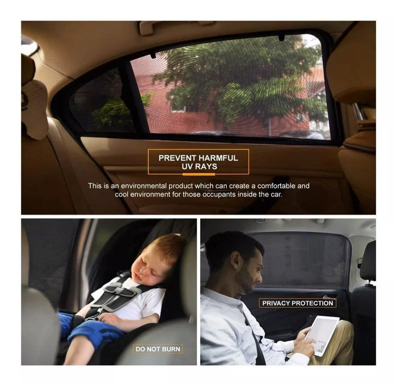 WindowShield™ UV Protection Car Side Window Curtain (Pack of 4)
