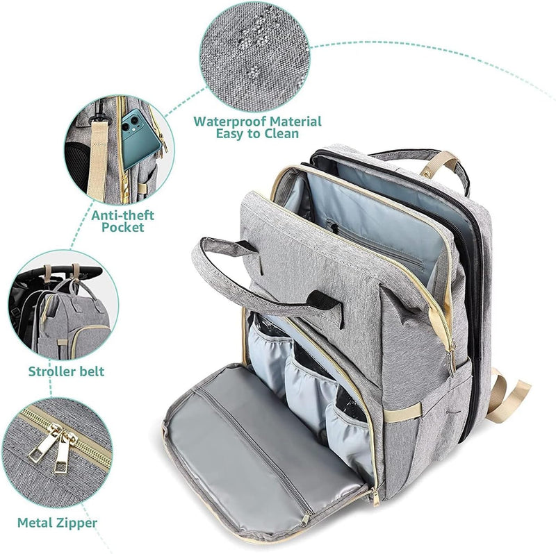Portable Multifunctional Baby Diaper Bag Backpack
