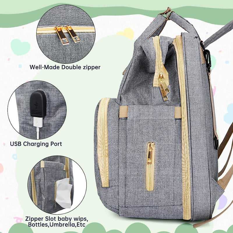 Portable Multifunctional Baby Diaper Bag Backpack