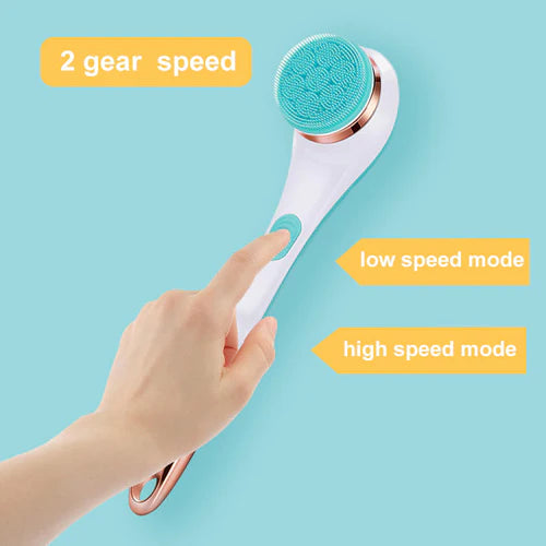 SALE Share :    4 In 1 Long Handle Electric Silicone Soft Cleaning Bath Scrubber Body Bath Brush Set