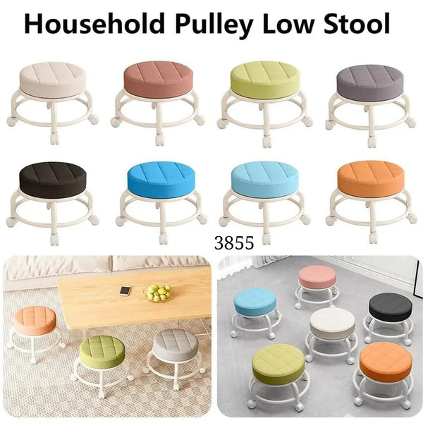 Household pulley low Rolling Stool