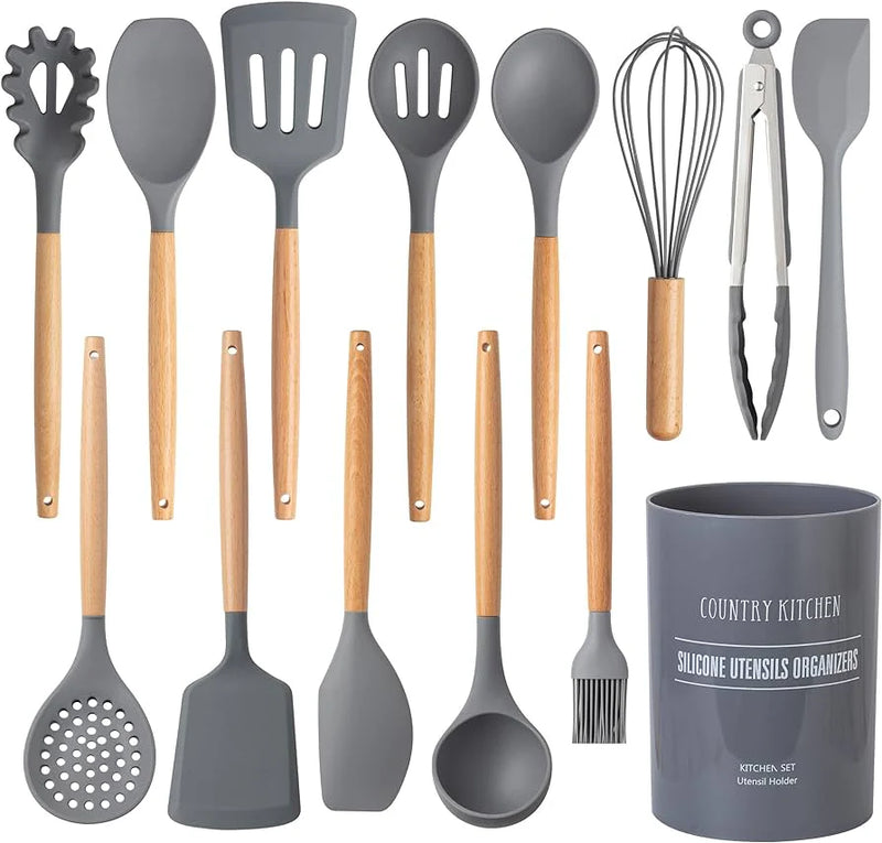 Silicone kitchen utensils set (19 pcs)